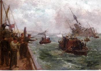 Seascape, boats, ships and warships. 02, unknow artist